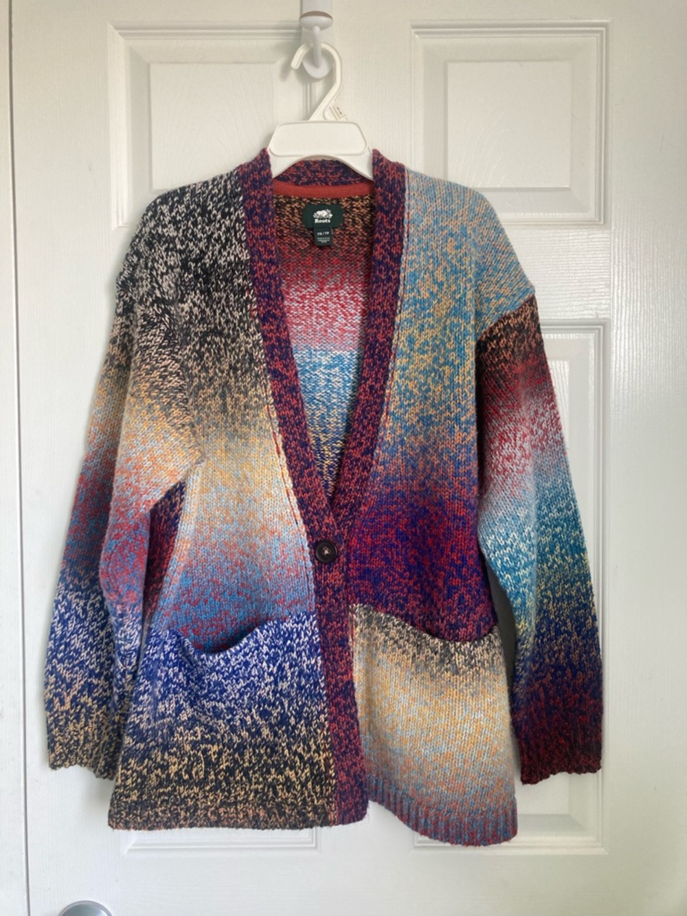 Roots Multicolor Gradient Knit Cardigan Sweater